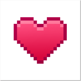 Pixel Heart Valentines Posters and Art